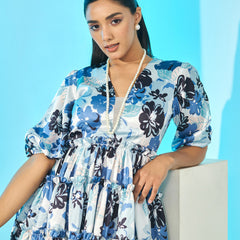 Printed Mini Tiered Dress
