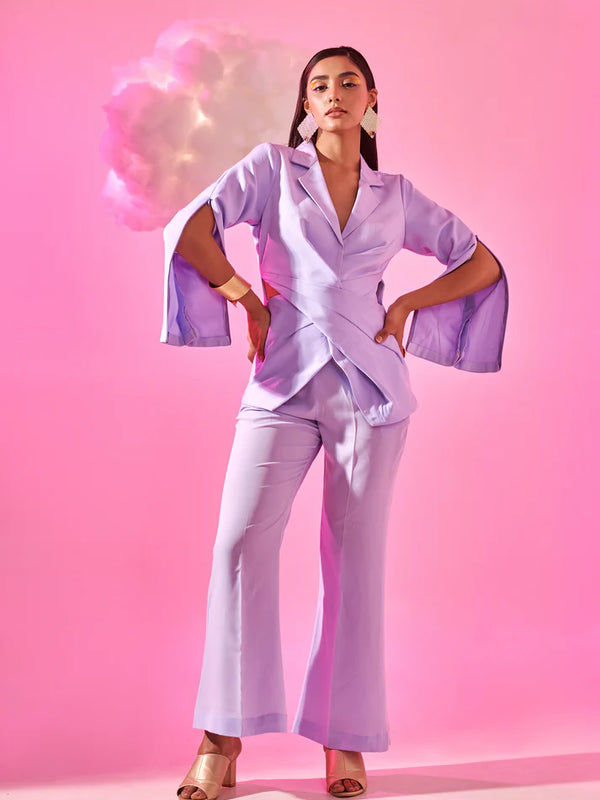 Lavender twisted blazer