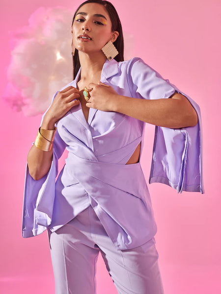 Lavender twisted blazer