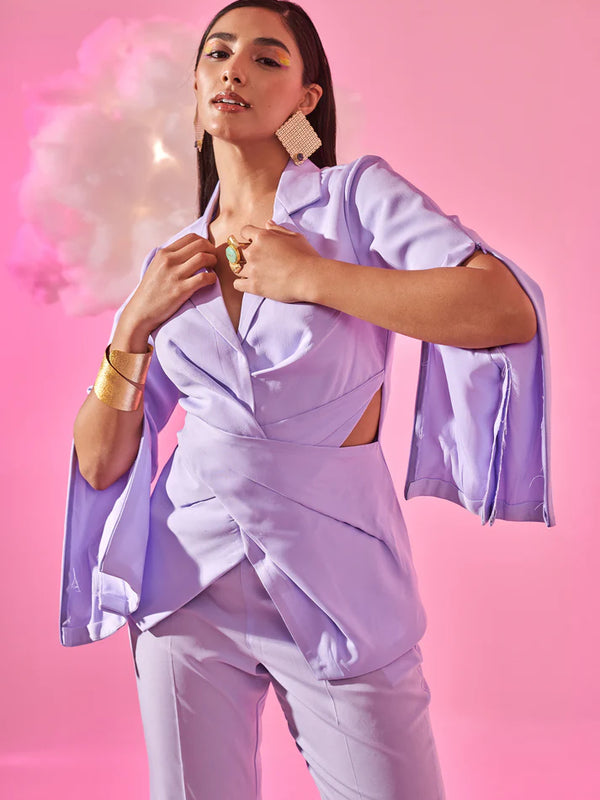 Lavender twisted blazer