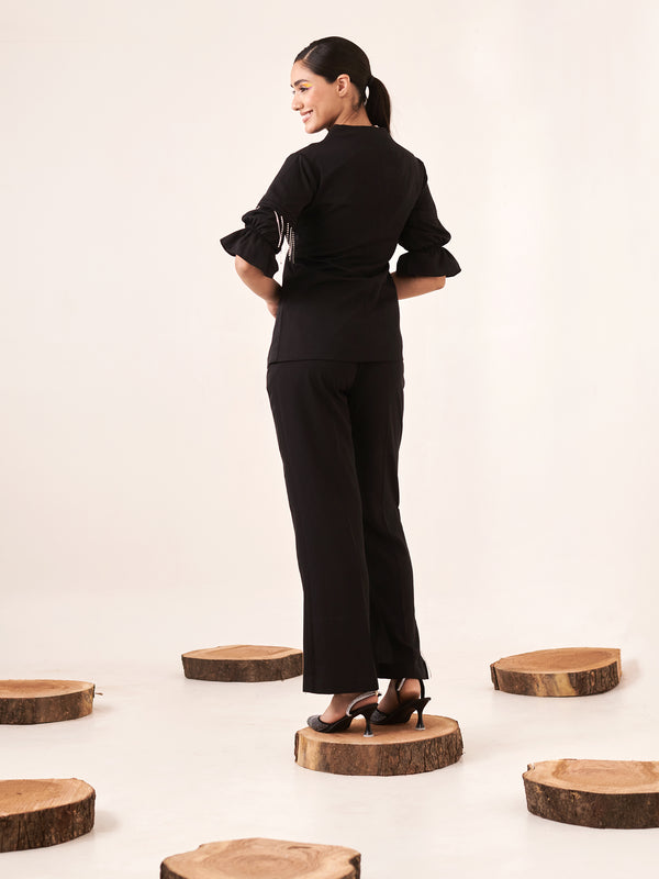 Black rhinestone co-ord set