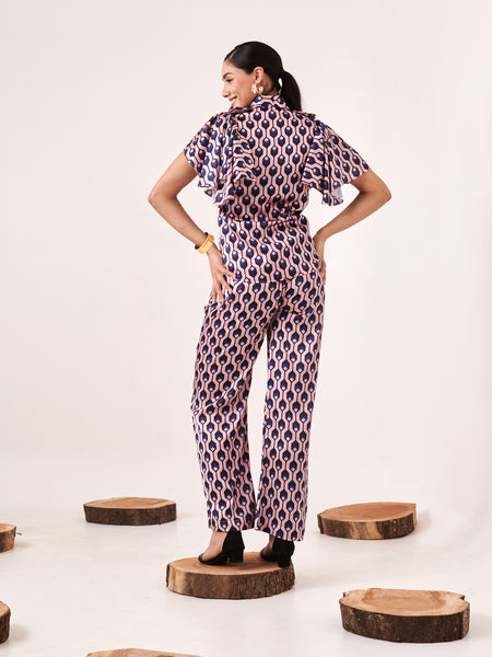 Printed geometric co-ord set