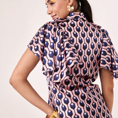Printed geometric co-ord set