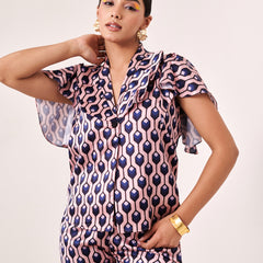 Printed geometric co-ord set