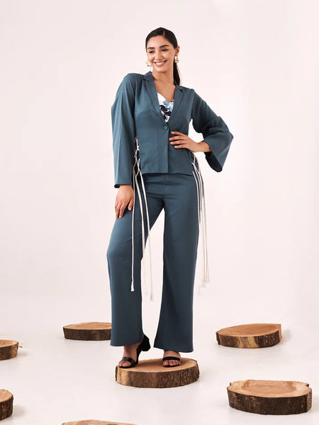 Litchen blue blazer shirt