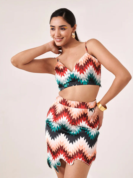 Printed bralette top