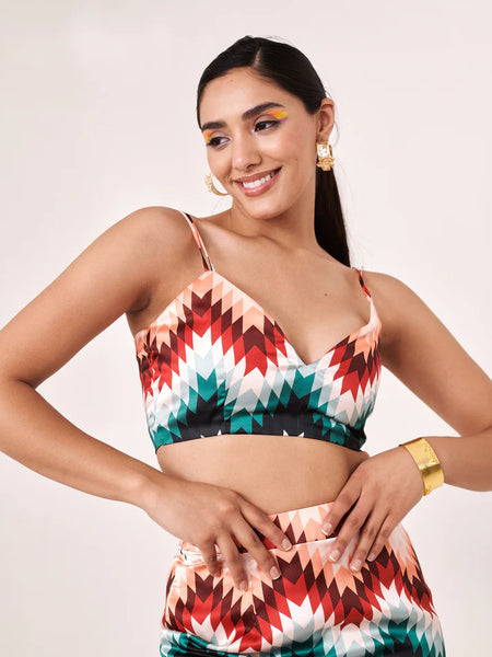 Printed bralette top