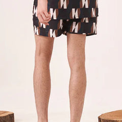 Black printed shorts
