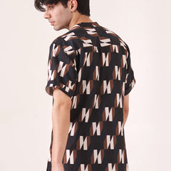Black printed shirt