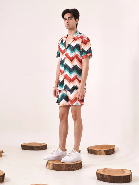 Zig-zag printed shirt