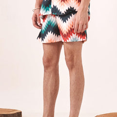 Zig-zag printed shorts