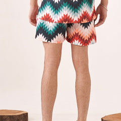 Zig-zag printed shorts