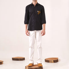 Honeycomb Embroidered Shirt