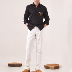 Honeycomb Embroidered Shirt