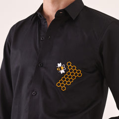 Honeycomb Embroidered Shirt