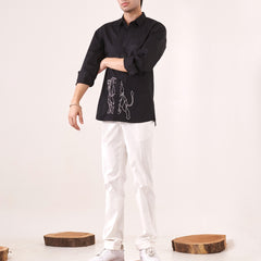 Lion Embroidered Shirt