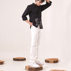 Lion Embroidered Shirt