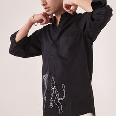 Lion Embroidered Shirt