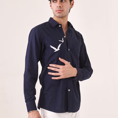 Bird Embroidered Shirt