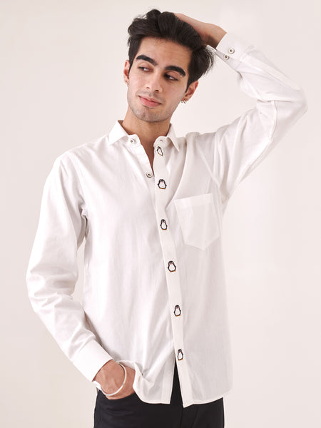 Penguin Embroidered Shirt