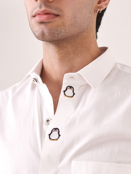 Penguin Embroidered Shirt