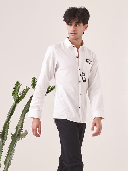 Panda Embroidered Shirt