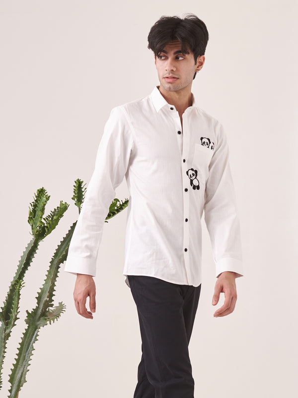 Panda Embroidered Shirt
