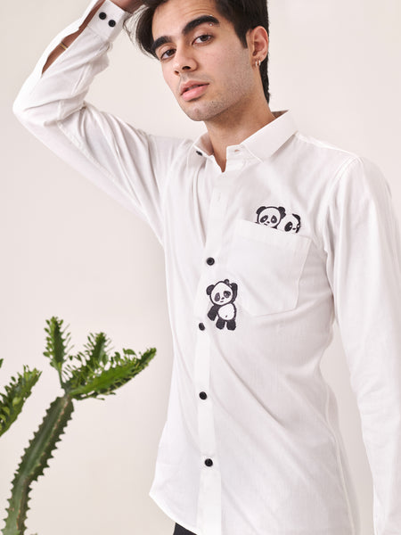 Panda Embroidered Shirt