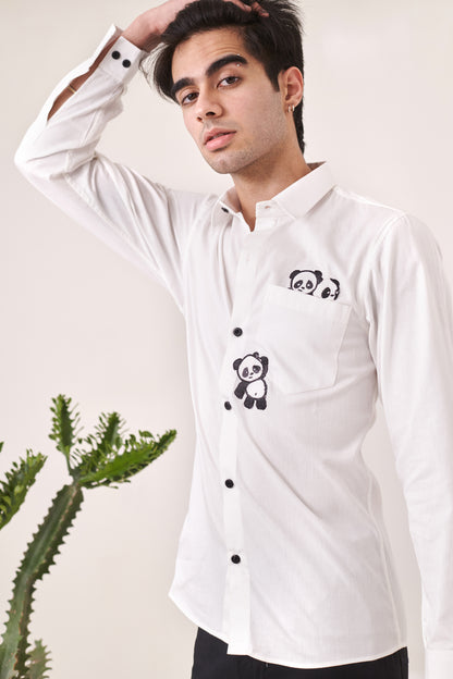 Panda Embroidered Shirt