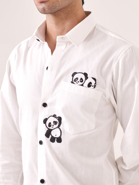 Panda Embroidered Shirt