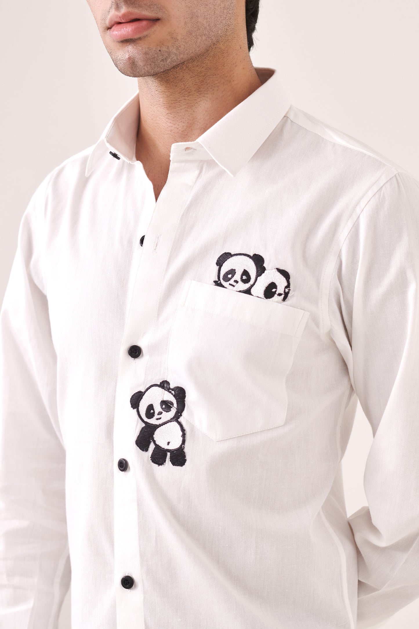 Panda Embroidered Shirt