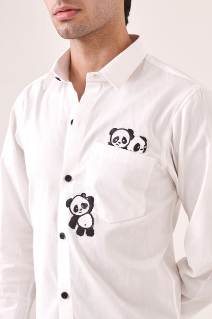 Panda Embroidered Shirt