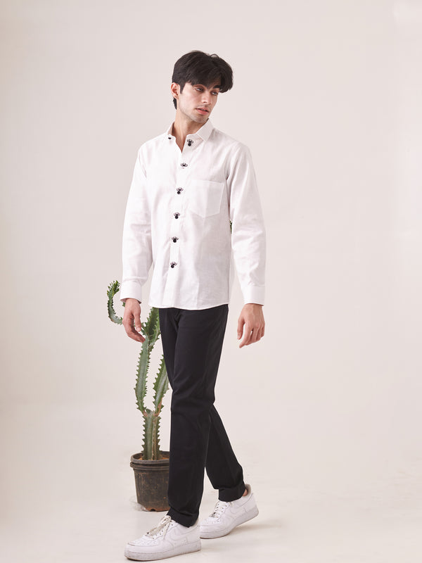 Spider Embroidered Shirt