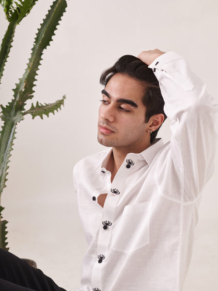 Spider Embroidered Shirt