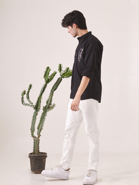 Face Embroidered Shirt