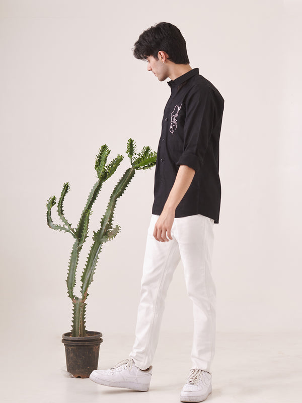 Face Embroidered Shirt