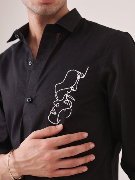 Face Embroidered Shirt