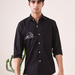Elephant Embroidered Shirt