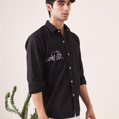 Elephant Embroidered Shirt