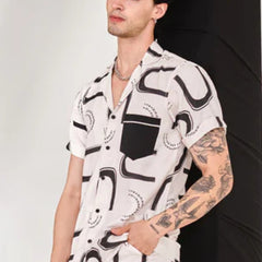 White printed shirt