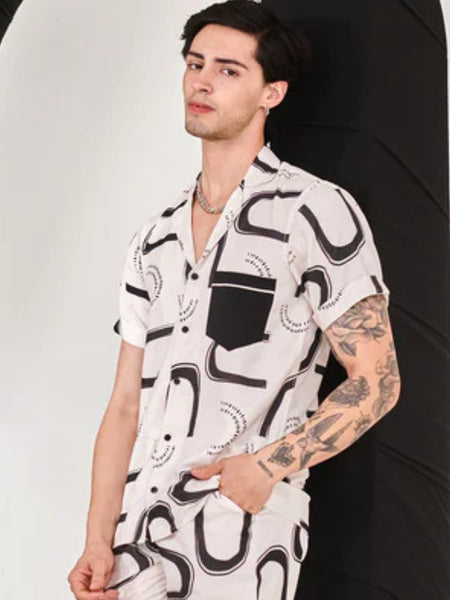 White printed shirt