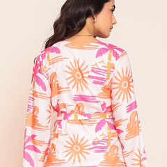 Printed wrap around top
