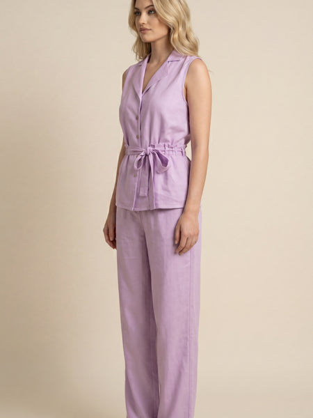 Solid Lavender Blazer Co-ord Set
