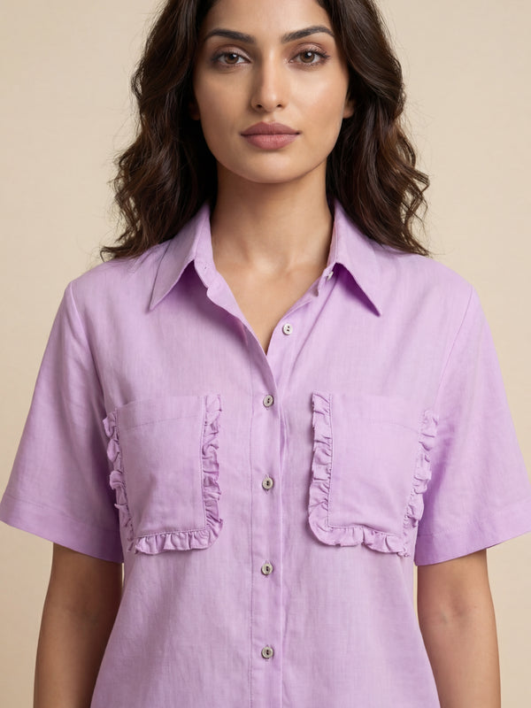Lavender Ruffled Co-ord Set