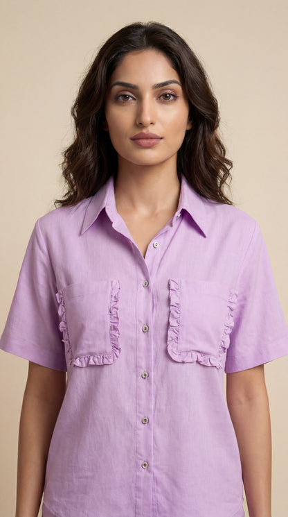 Lavender Ruffled Co-ord Set