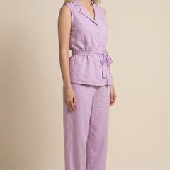 Solid Lavender Blazer Co-ord Set