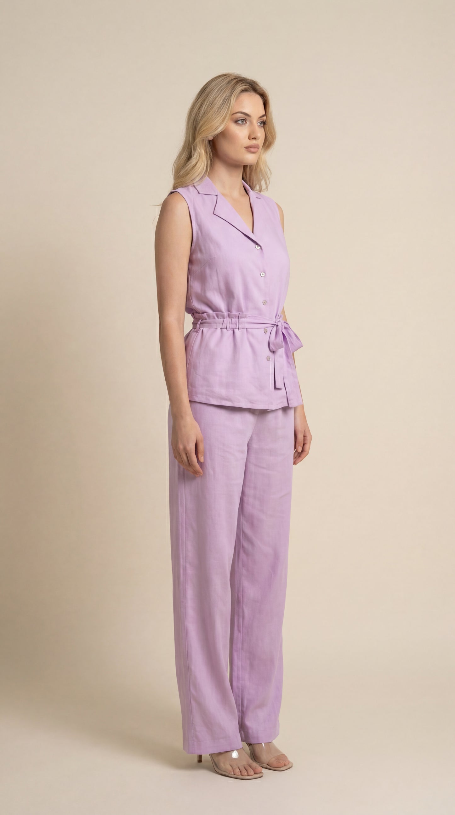 Solid Lavender Blazer Co-ord Set