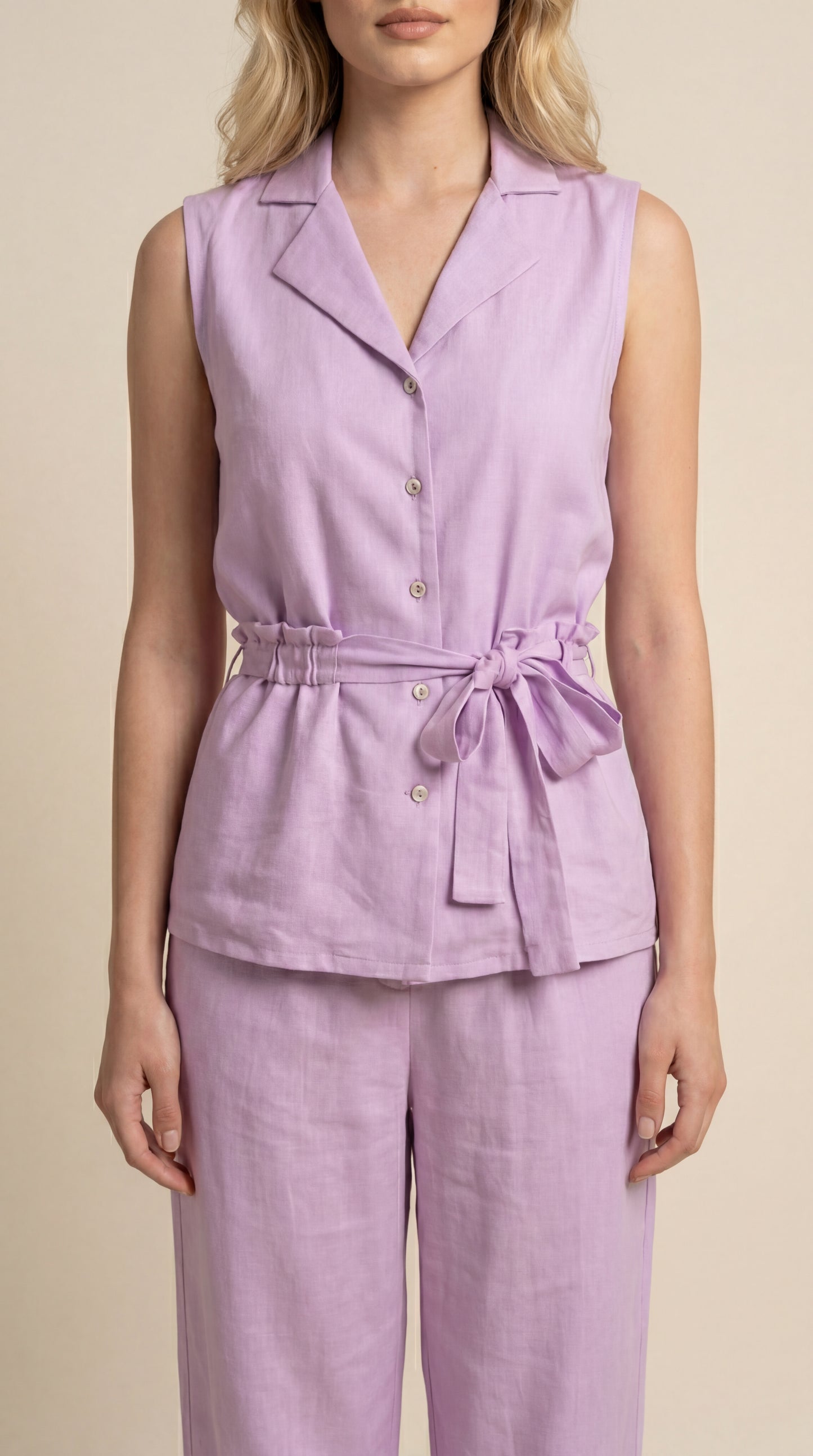 Solid Lavender Blazer Co-ord Set