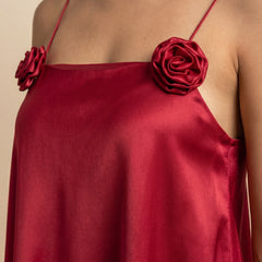 Wine Solid Mini Dress