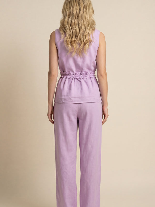 Solid Lavender Blazer Co-ord Set
